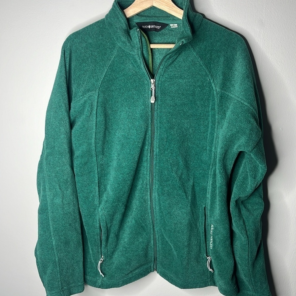 Women’s XL Green Full Zip Black Diamond Sweatshirt - Picture 1 of 4